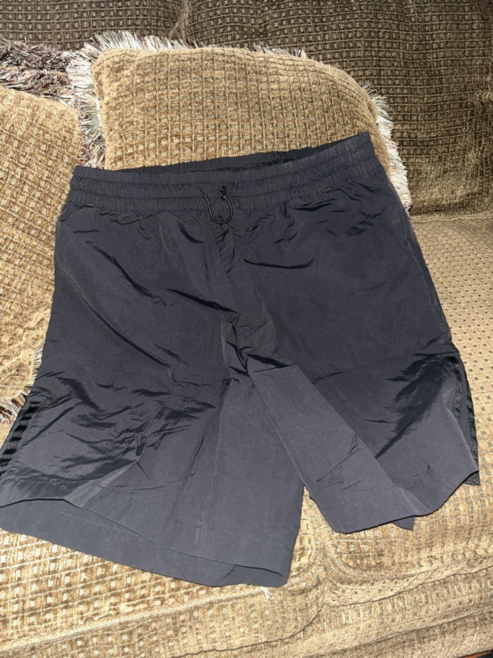 adidas Black Athletic Shorts with Elastic Waist